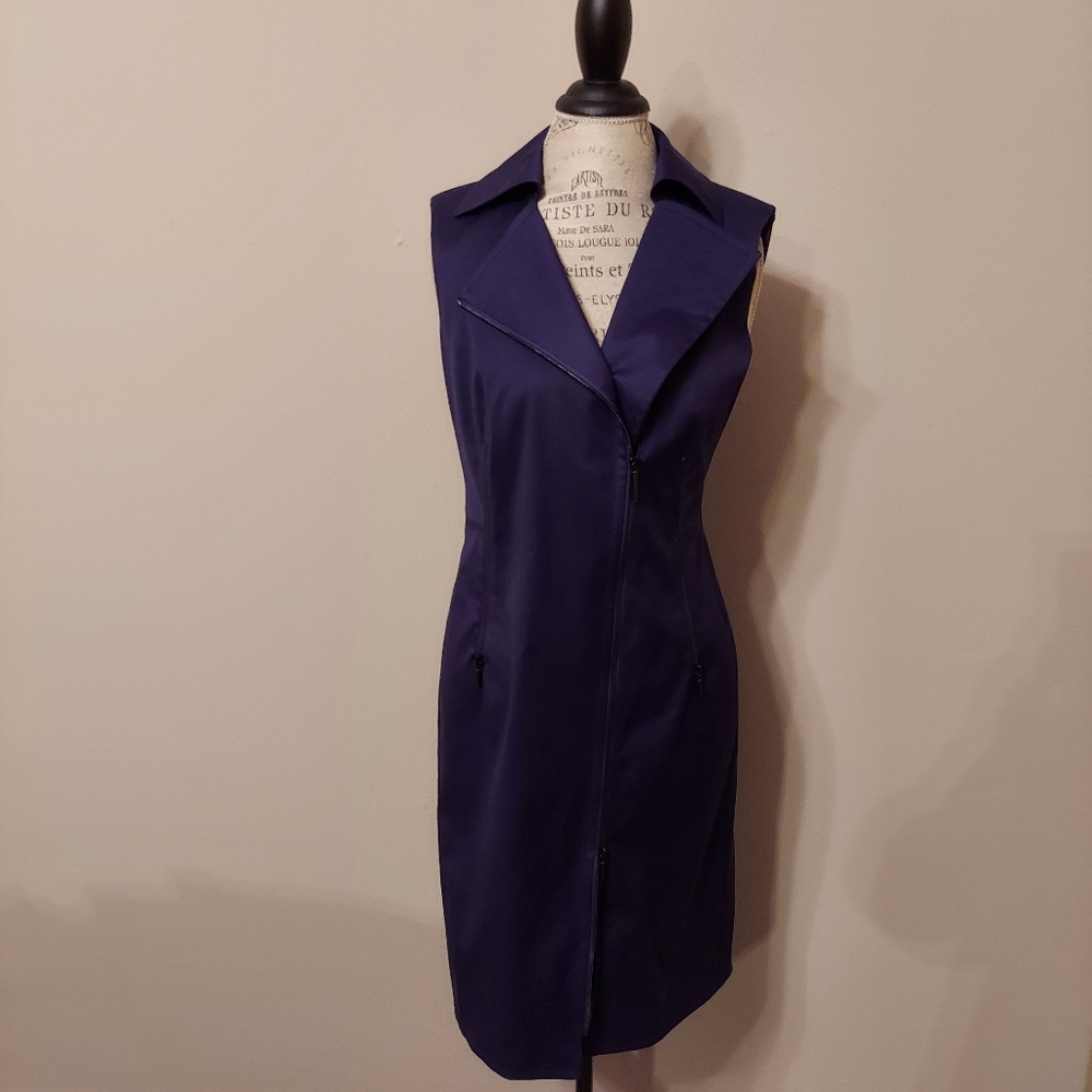 NWT Akris Punto Cotton/Elastane Zipper Dress Sz 8